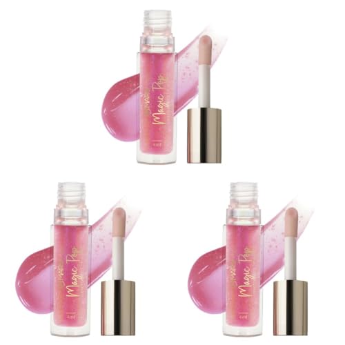 Image of MARS Candylicious Sheer Lip Gloss for Women | Hydrating & High Shine | Lightweight | Non-Sticky | Enriched with Vitamin-E, Hyaluronic Acid & Avocado Ester (4.0ml) (09-MAGIC POP) (Pack of 3)