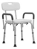 THUNDER Medical Store Silla Banco para Ducha y Tina con Brazos Desmontables y Respaldo (Soporta...