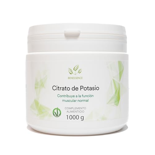 Benessence - Citrato de Potasio en polvo soluble - complemento alimenticio - 250 días de integración - 1000 g