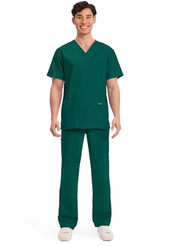 Image of Cherokee WW Professionals Men's V-Neck Scrub Top 4 Pockets Medical Shirt