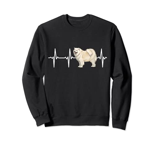 Samoyed Heartbeat Love My Dog Sweatshirt, Black