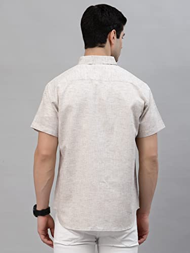 Image of Style Quotient Men Beige Comfort Casual Shirt
