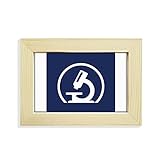 COMP Microscopio Experimento Ciencia sentencia Escritorio de Madera Arte Pintura 5x7 Pulgadas Marco de Foto Foto