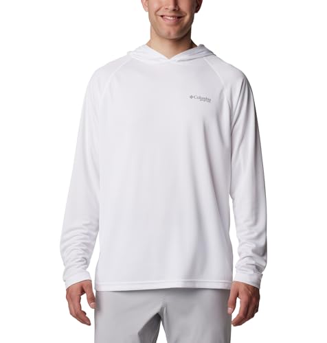 Columbia Men's PFG Solar Stream Hoodie, White, Small