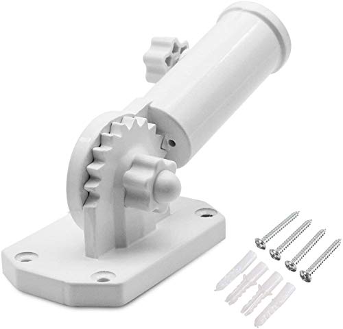 Multi-Position Flag Pole Bracket Heavy Duty Wall Mount Flag Pole Holder with Screws, Made of Aluminum - Strong and Rust Free