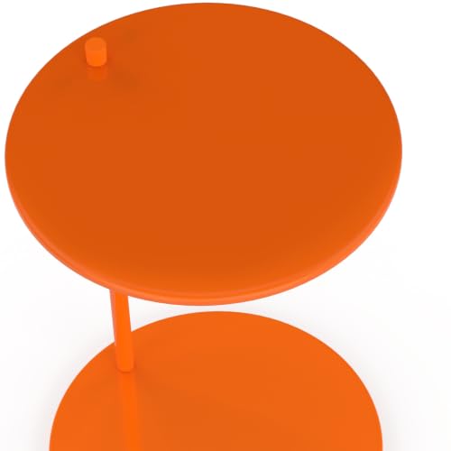 Lot de 2 tables d'appoint rondes table basse bouts de canapé tables de chevet LEONTINE 40 cm métal - vue 5