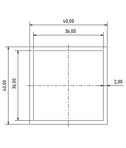 Riggatec Aluminium buis vierkant 40x40x2mm lengte 2,0 m - Image 3