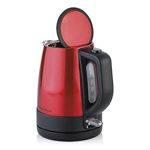 Hamilton-Beach 40798C 1 L Cordless Kettle, Metallic Red Hamilton Beach 40798C 1 L Cordless Kettle Metallic Red