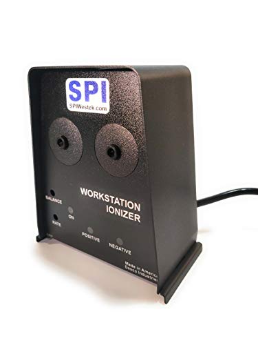 Image of SPI Westek 94000 Workstation Air Ionizer without Fan - 12 inch Area of Effective Electrostatic Control with Still Air Technology & Adjustable Pulse Rate, Compact Size Fits on Top of Desk - 120V