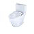 TOTO TMS624234CEFG01 Legato 1.28 GPF One Piece Elongated Chair Height Toilet with CeFiONtect - Slim SoftClose Seat Included Cotton White