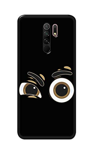 Image of PRINTFIDAA Funky Expression of Cartoon Eyes Printed Designer Hard Back Case Cover for Xiaomi Redmi 9 Prime /Xiaomi Poco M2 / Xiaomi Poco M2 Reloaded -(TI) MVN1004