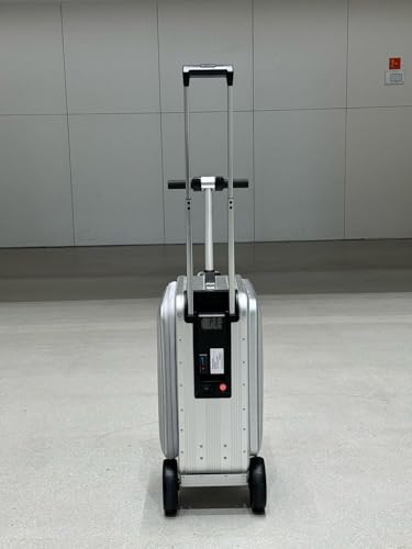 20" Electric Rideable Suitcase – Silver Scooter Luggage with 250W Motor & TSA Lock3