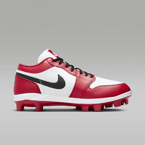 Nike Jordan 1 Retro MCS Low Men's Baseball Cleats (CJ8524-611, Gym Red/White/Black) Size 9.53