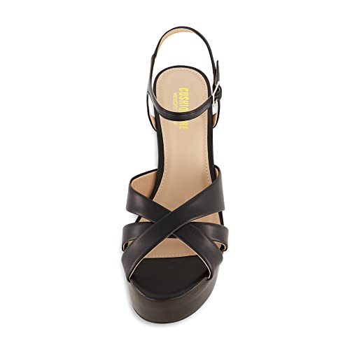 CUSHIONAIRE Women's Foxy platform dress sandal +Memory Foam and Wide Widths Available3