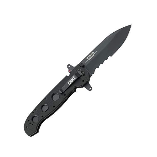Image of CRKT M21-14SFG Folding Knife with Liner Lock: 1.4116 Veff Serrations Blade, G10 Handle, Reversible Pocket Clip, M21-14SFG