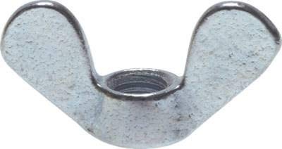 arnav Pack of 25 Malleable Cast Iron M6 Thread Wingnut Butterfly Wing Nuts Zinc Plated (2.5 mm Diameter)