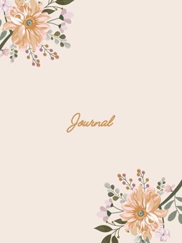 Beige Organic Watercolor Floral Journal image 2
