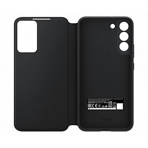 Samsung Clear View Smartphone Cover EF-ZS906 für Galaxy S22+, Flip Cover, Handy-Hülle, extra-dünn, stoßfest, Schutz Case, Schwarz – Ansicht 4