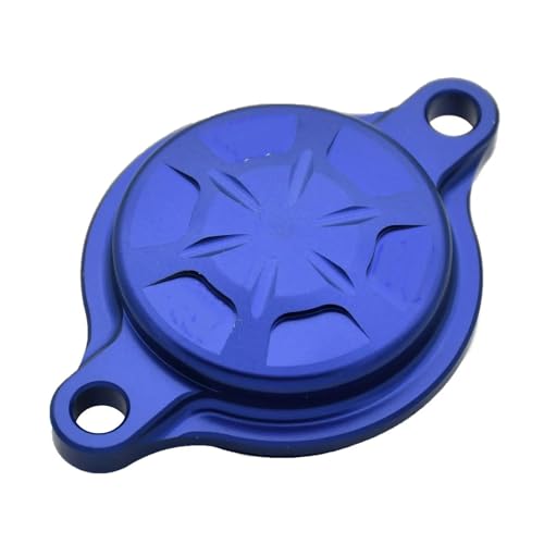Guide de chaîne moto et couvercle de filtre à huile en aluminium pour Yamaha YZ250F YZ450F bleu