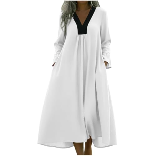 Robe chic avec jupe large et manches longues vêtement femme