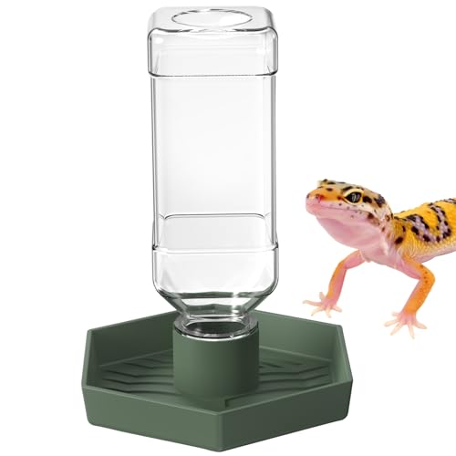 NOMOY Reptile Water Dispenser-Bearded Dragon Water Bowl - Small Water Dish for Tortoise - Bowls for Reptiles & Amphibians (S)