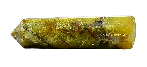 Image of Amazing Gemstone Green Opal Crystal Towers - Natural Healing Crystal Point Obelisk for Reiki Healing and Crystal Grid (2 inch to 3 inch INCH)