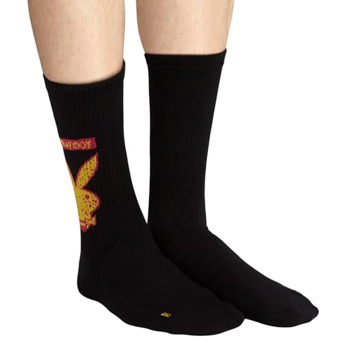 BALENZIA Men Playboy Men's Crew Socks | 3-Pack | Sports Socks | Free Size | Playboy Socks