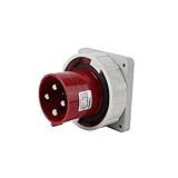 TYP573 Industrial Concealed Straight Appliance Input Socket 63A 4-core IP67