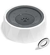 ELS PET Dog Bowl No Spill, Pet Water Bowl No Drip Slow Water Feeder Bowl with Filter, 35oz/1L Spi...