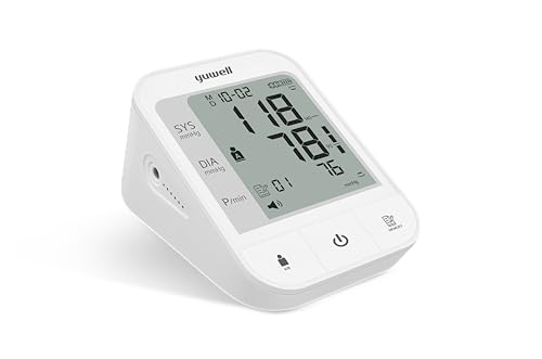 yuwell Blood Pressure Monitor, Extra Large Arm Cuff, Digital Blood Pressure Machines for Home Use, Arm Bp Monitor with Large Display, USB Cable and Batteries are Included（YE670A
