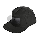 Flacher Schirm adidas Unisex Snapback Logo Kappe, Black/Black, L