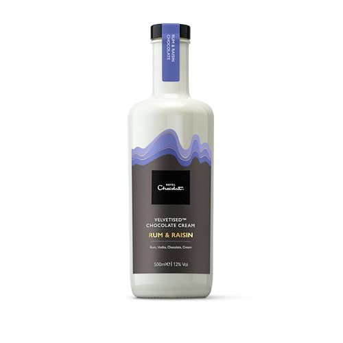 Hotel Chocolat Rum & Raisin Velvetised Chocolate Cream - 500ml 12% vol - Vodka - Great Over Ice Or In Hot Chocolate And Cocktails - Gifts For Fathers day 2026