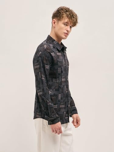 Image of THE BEAR HOUSE Men's Abstract Brushstroke Overshirt