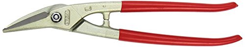 Stubai 270511NR Cisaille à Tôle Multiusage Nirolook Gauche avec Manches Revêtues de PVC, Rouge/argent, 280 mm