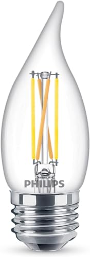 PHILIPS LED 60W BA11 E26 Base 3-Pack Ultra Definition Soft White (2700K) 500 Lumen (5W=60W) Dimmable Clear No Flicker Candelabra Light Bulbs - image 2
