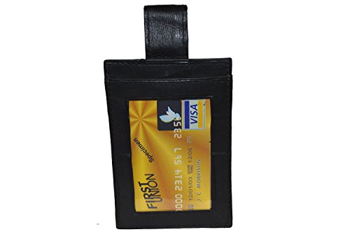 LB LEATHERBOSS Id Holder with Belt Loop and Credit Card Slots - Genuine Leather
