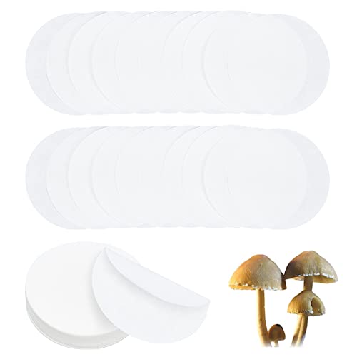 Image of GORGECRAFT 100PCS 90 mm Qualitative Synthetic Filter Discs Cellulose Filter Paper Circular Funnel Filters Medium Speed Extract Filtration Ashless for Buchner Funnel Mushroom Cultivation