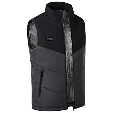 Heated Vest Lightweight Heating,Electric Heating Gilet Winter Warm For Outdoor Camping Hiking Hunting,Ash▁4XL Cover