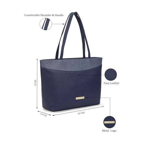 Image of Caprese Fergi Medium Tote Bag for Women | Stylish, Durable, Multi-Compartment Design for Work, Travel, Shopping | Large Capacity, Comfortable Straps, Ideal for Tab & Essentials
