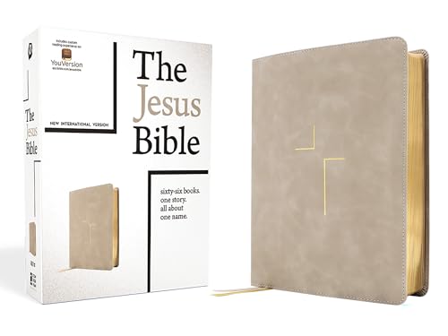 The Jesus Bible, NIV Edition, Leathersoft, Stone, Comfort Print