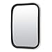 RETRAC 610480 5-1/2 x 7-1/2-Inch Stainless Steel Rectangular Center-Mount Flat-Glass Mirror Head, Universal Driver or Passenger Side