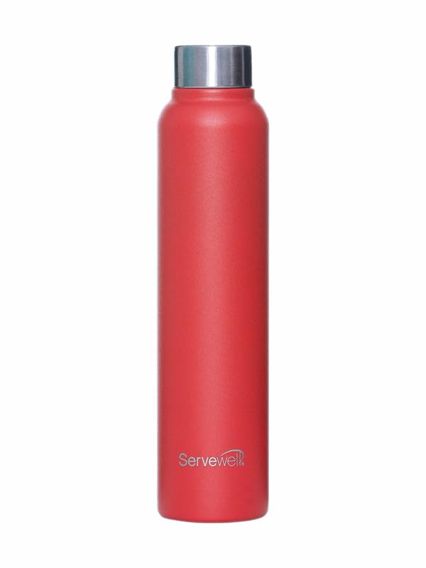 Image of Servewell 1 pc Sleek - SS Single Wall Bottle 600 ml - Fuji Red
