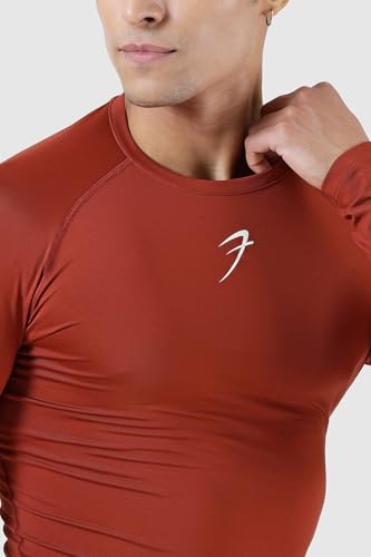 Image of FUAARK Men's Full Sleeve Compression T-Shirt - Athletic Base Layer for Fitness, Cycling, Training, Workout, Tactical Sports Wear