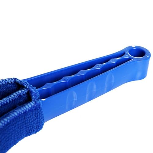 Image of Cleaner Tools for Window Shutters Air Conditioner Dust with 3 Microfiber Sleeves - Mini Duster and Brush,for Keyboard,Car Air Vent, Vehicle Blind Dust Cleaning Tool for SUV, Truck, RV, Blue