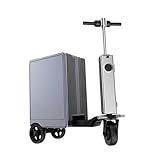 Jidanmian Maleta eléctrica de 20 Pulgadas, portátil, con Puerto USB y batería de Larga duración, Impermeable, Ligera e Inteligente para Viajes.