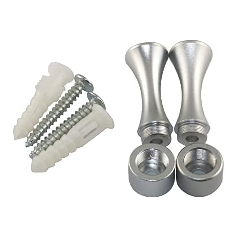 HSCGIN Towel Hook 2PCS Silver Aluminum Robe Coat Hooks Wall Mounted Hook with 2PCS Screws Bathroom Towel Hanger Cover