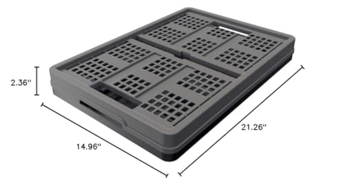 Clax? crate | folding box | basket | 48 qt (12 gal) | grey