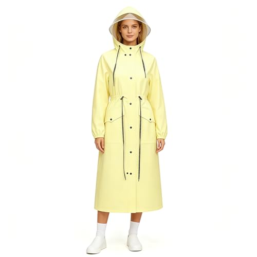 Image of PALAY Rain Ponchos for Men Women, Reusable PEVA Raincoats with Hood for Rain Ponchos for Camping, Hiking, Music Festival, Outdoor Activities