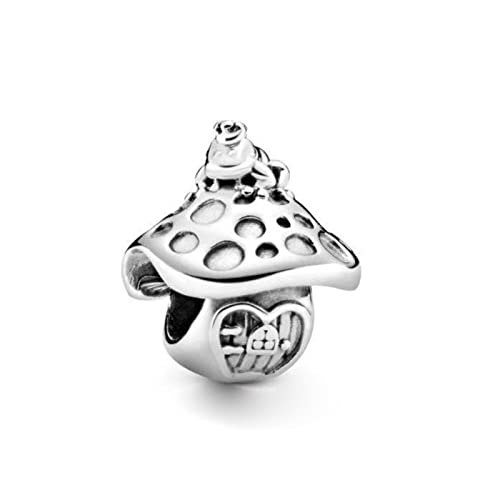 VRUESH Authentischer 925er Sterlingsilber Bead Charm Pilz & Frosch Charm Fit   Original   Armbänder Frauen Diya-Default Cover