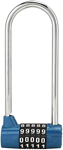 luggage locks,padlock, 5 Digit Dial Combination Password Code Lock, Extra Long, Suitable for Suitcases, Cabinets, Gym, Bicycle, Toolbox Combination Padlocks, Silver